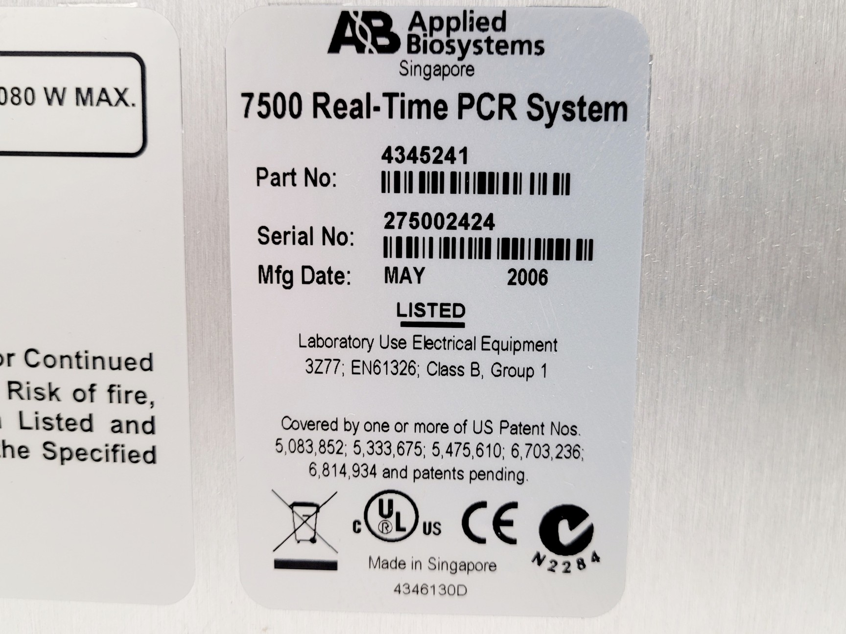 Image of Applied Biosystems 7500 R-T Real-Time PCR machine 96 Well 