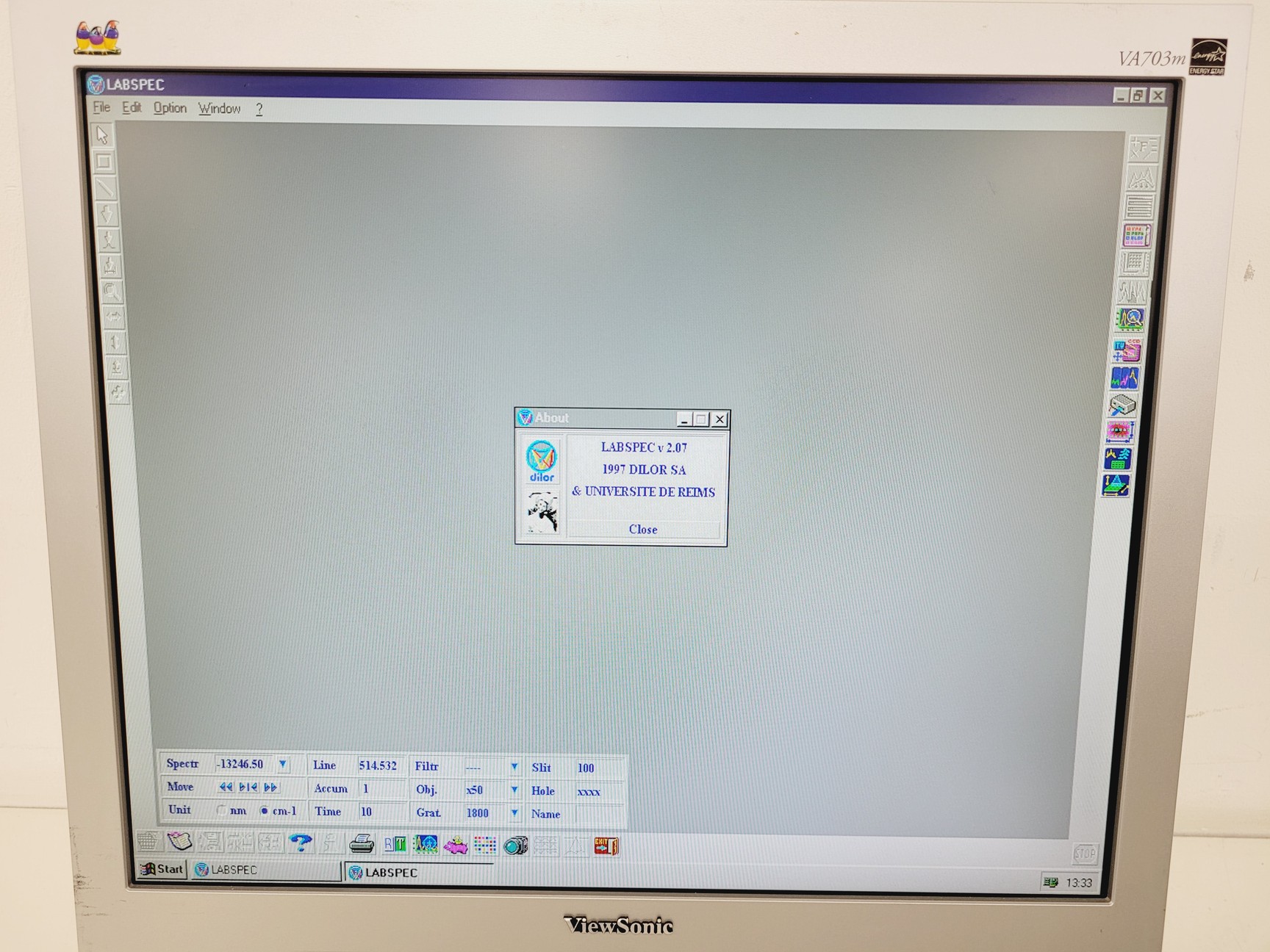 Image of Dilor XY-800 Double Monochromator Spectrometer w/ Nitrogen Cooled CCD Detector 