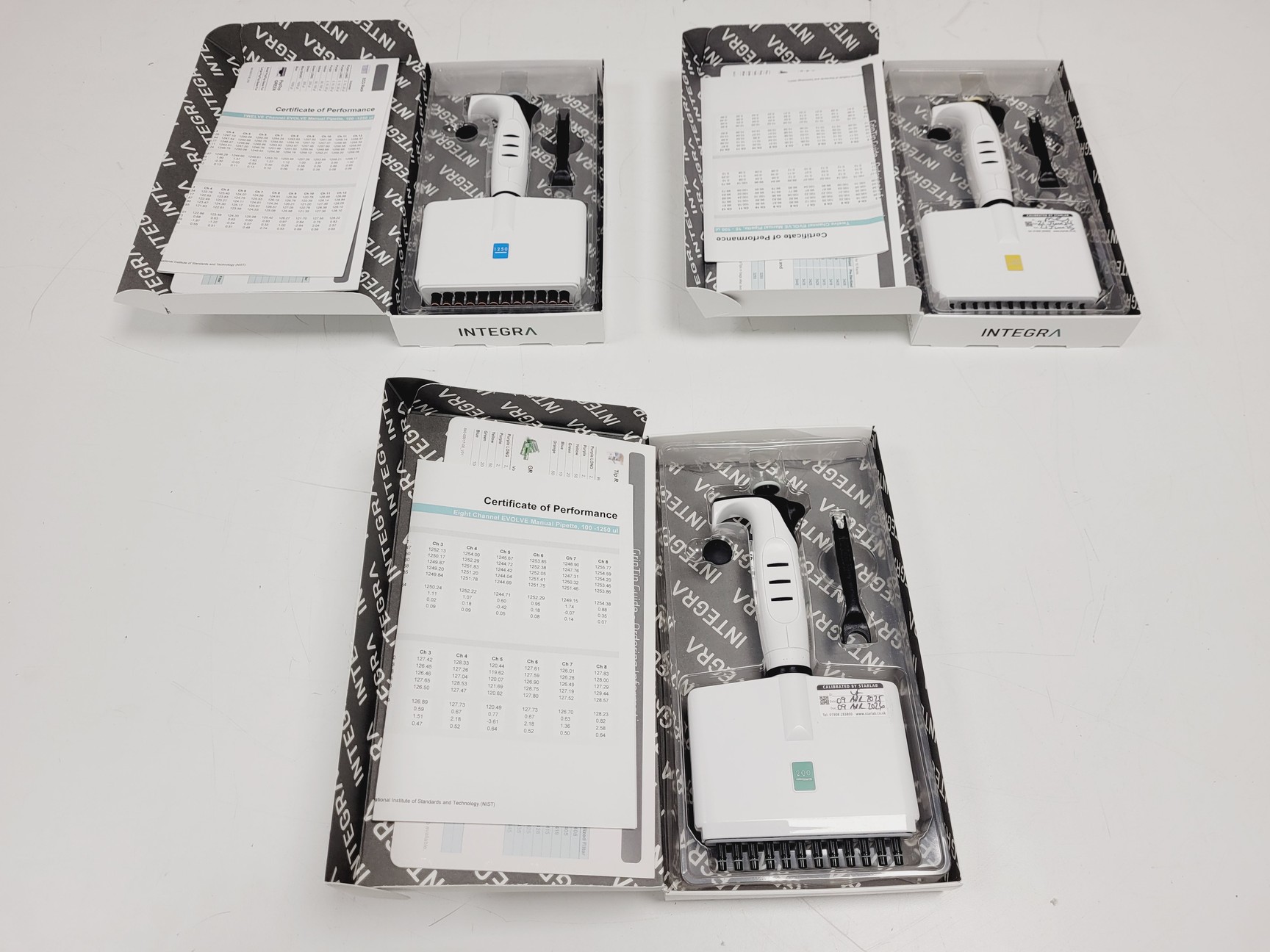 Image of EVOLVE Integra Pipettes (5 x 12-Channel, 1 x 8-Channel) & 1 x Pipette Stand Lab