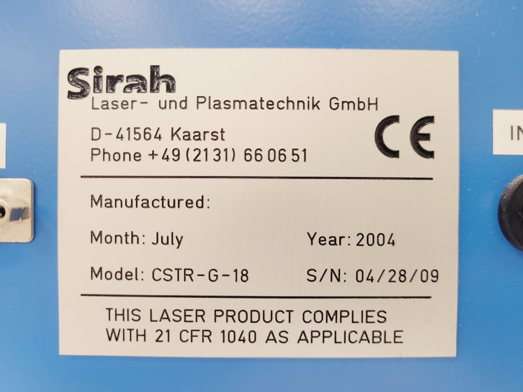 Image of Sirah Cobra-Stretch CSTR-G-18 Dye Laser w/ Tandem-H0, Frequency Conversion & PC