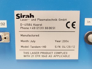 Thumbnail image of Sirah Cobra-Stretch CSTR-G-18 Dye Laser w/ Tandem-H0, Frequency Conversion & PC