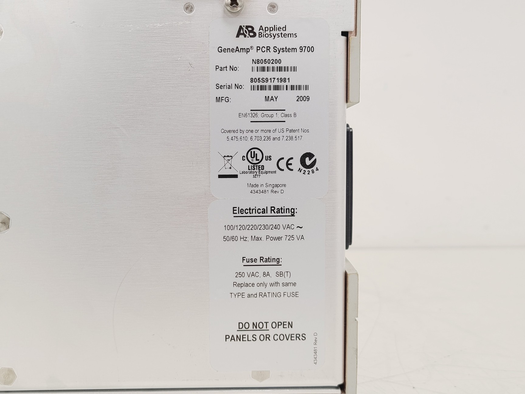 Image of Applied BioSystems GeneAmp PCR System 9700