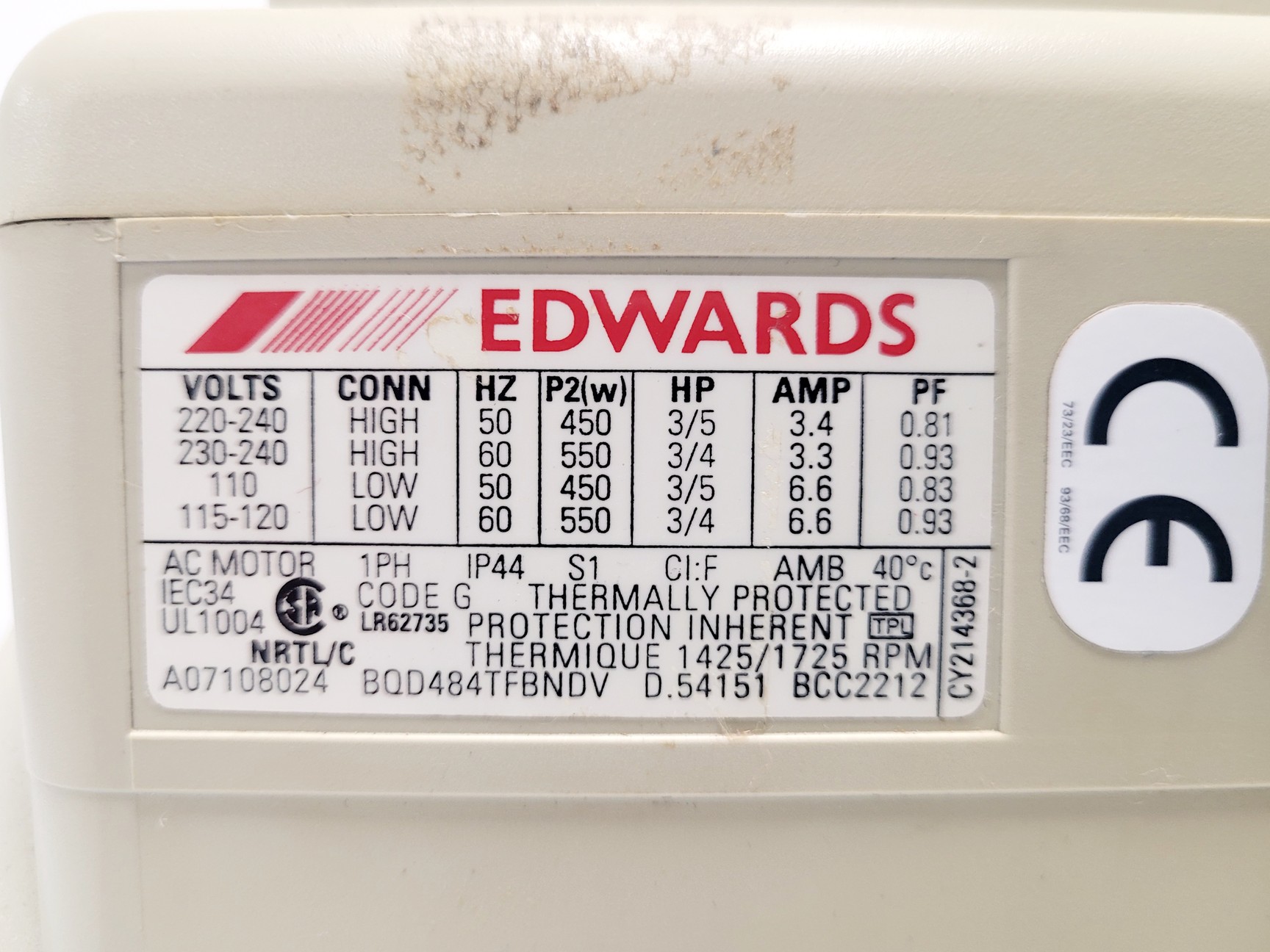 Image of Edwards 12 RV12 Rotary Vane Vacuum Pump Spares/Repair Lab