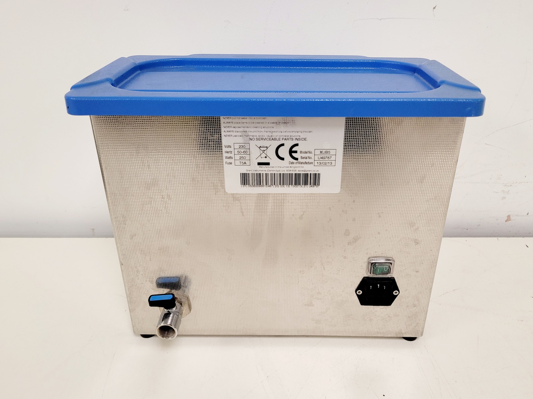 Image of Grant XUB5 Digital Ultrasonic Water Bath