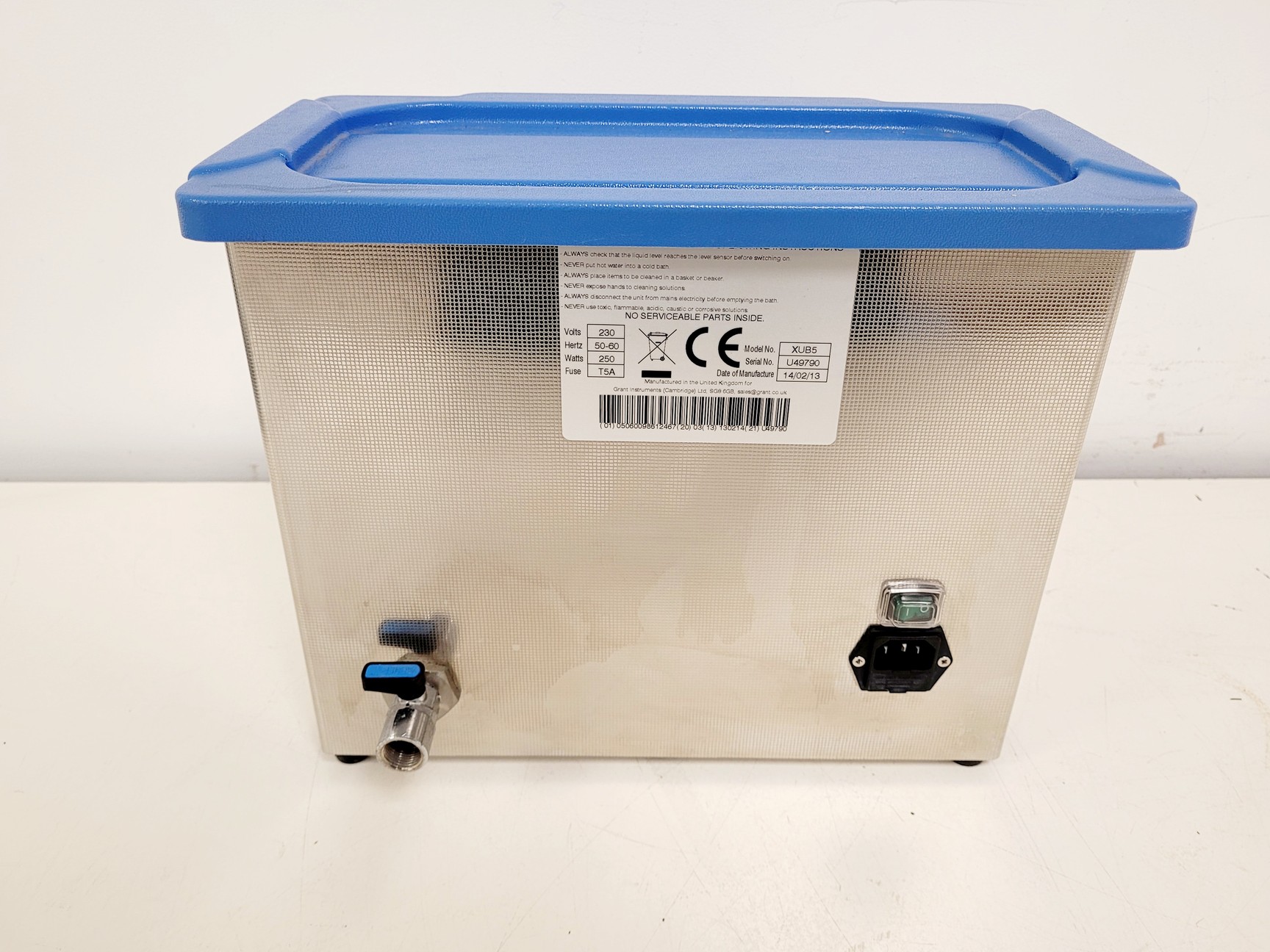 Image of Grant XUB5 Digital Ultrasonic Water Bath