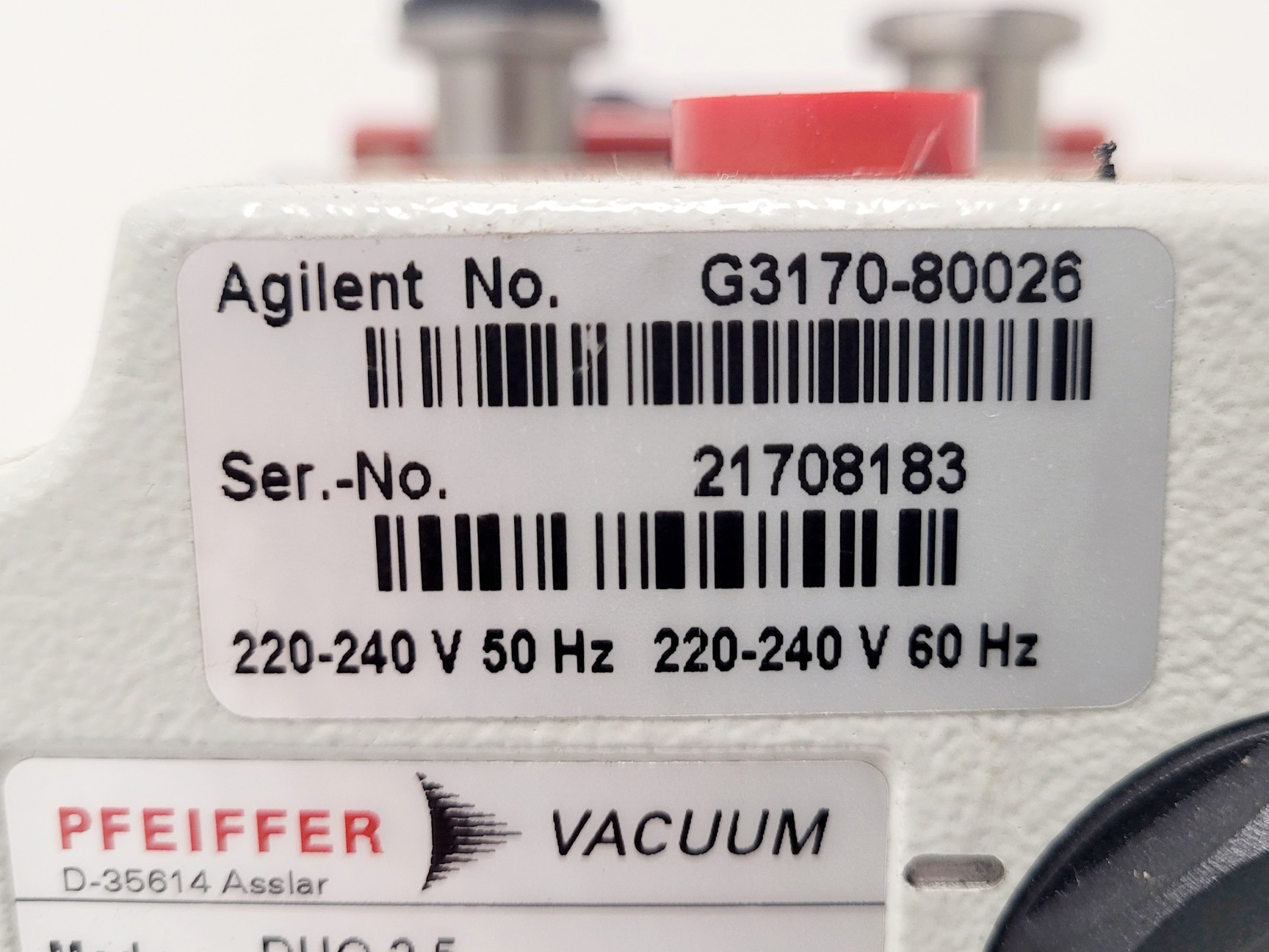 Image of Pfeiffer Duo 2.5 Rotary Vane Vacuum Pump 