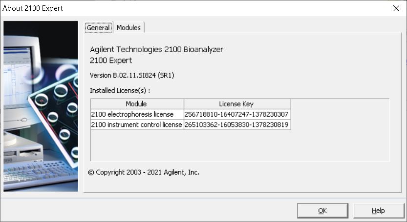 Image of Agilent 2100 Bioanalyzer G2939B w/ HP Laptop & Software (2021) Lab