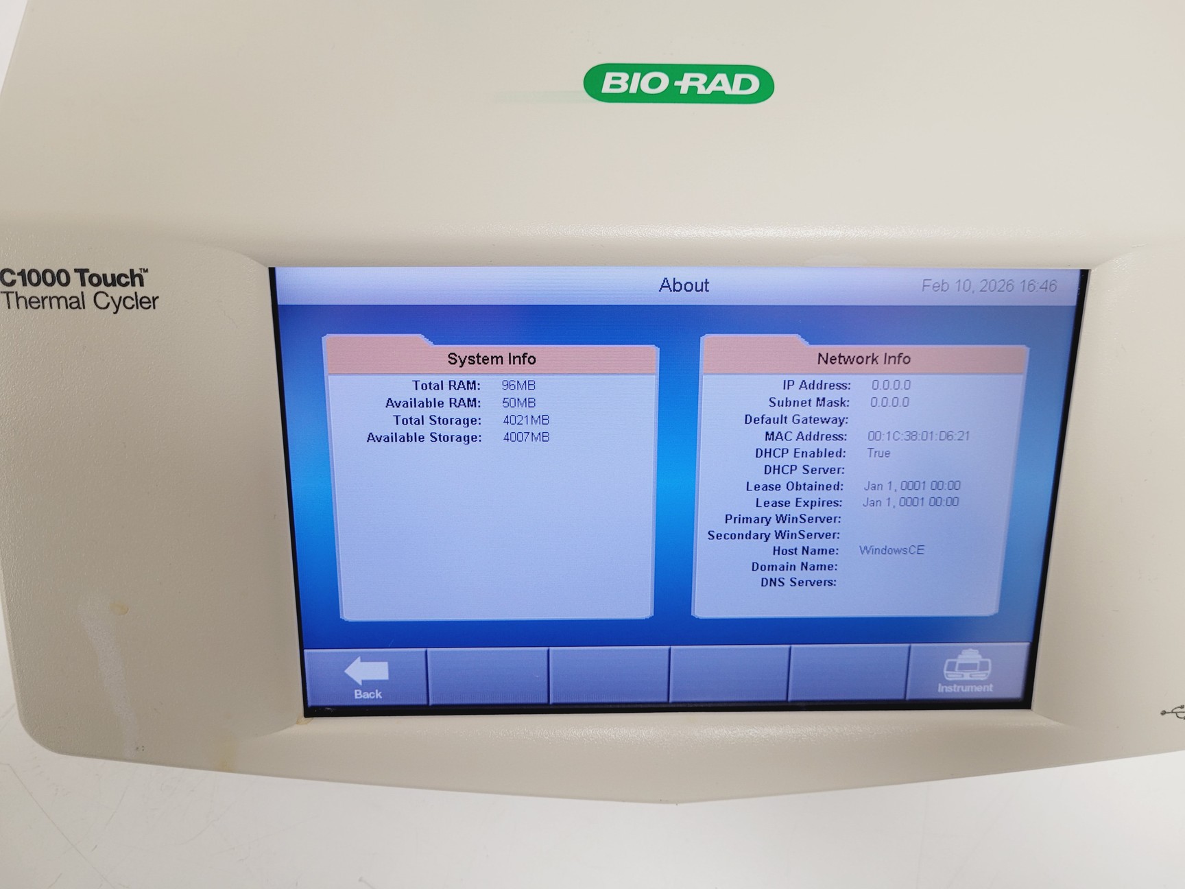 Image of Bio-Rad C1000 Touch 96-Plate Thermal Cycler Lab