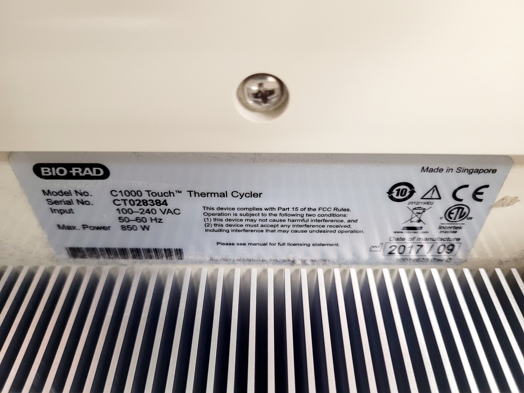 Image of Bio-Rad C1000 Touch 96-Plate Thermal Cycler Lab