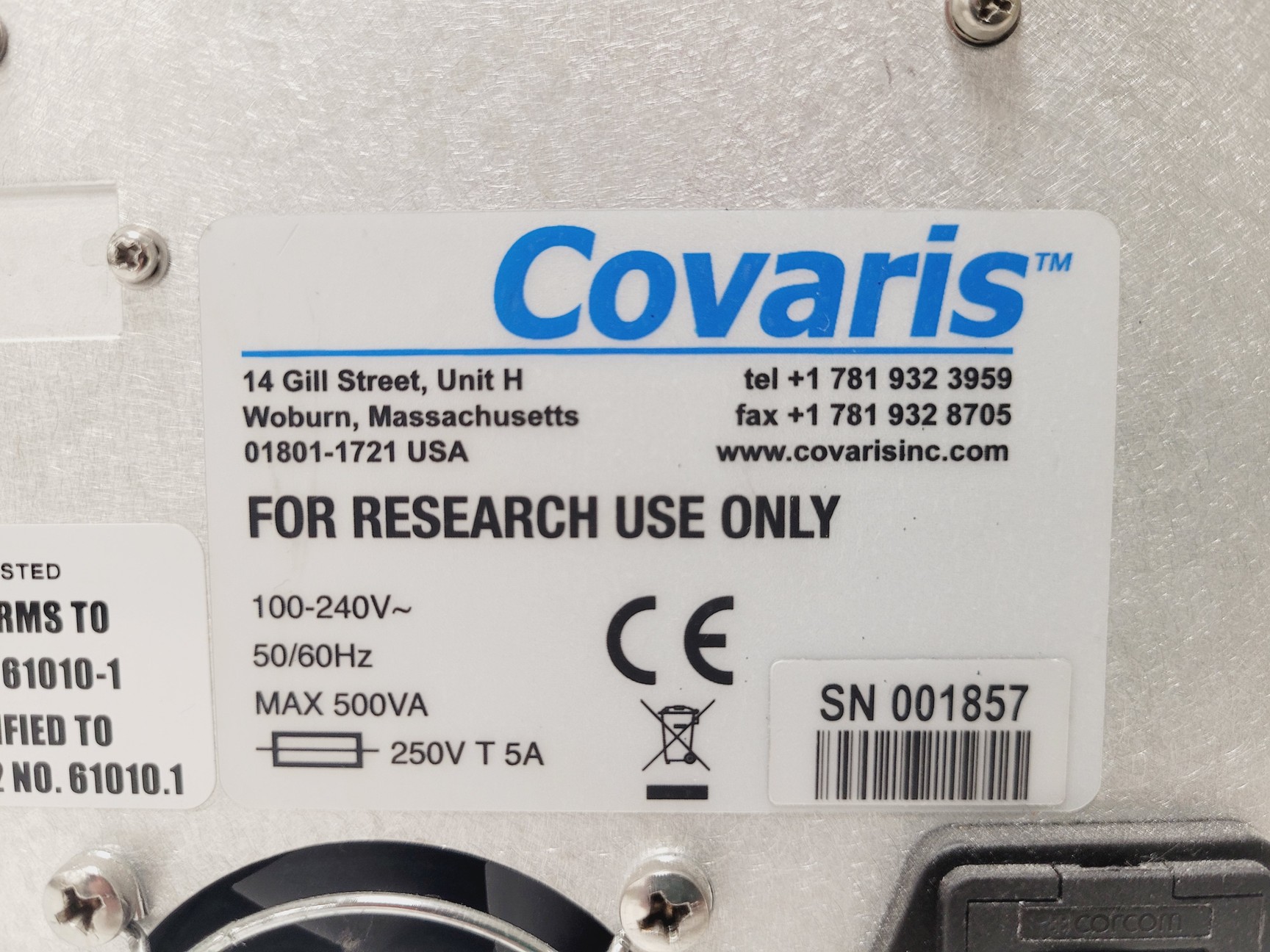 Image of Covaris M220 Focused-Ultrasonicator w/ Notebook & SonoLab 7.1 Software Lab