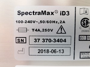 Thumbnail image of Molecular Devices SpectraMax iD3 Multi-Mode Microplate Reader 2018 Lab