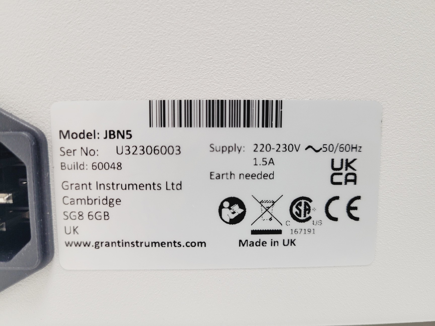 Image of Grant Instruments JBN5 5L Unstirred Waterbath Lab