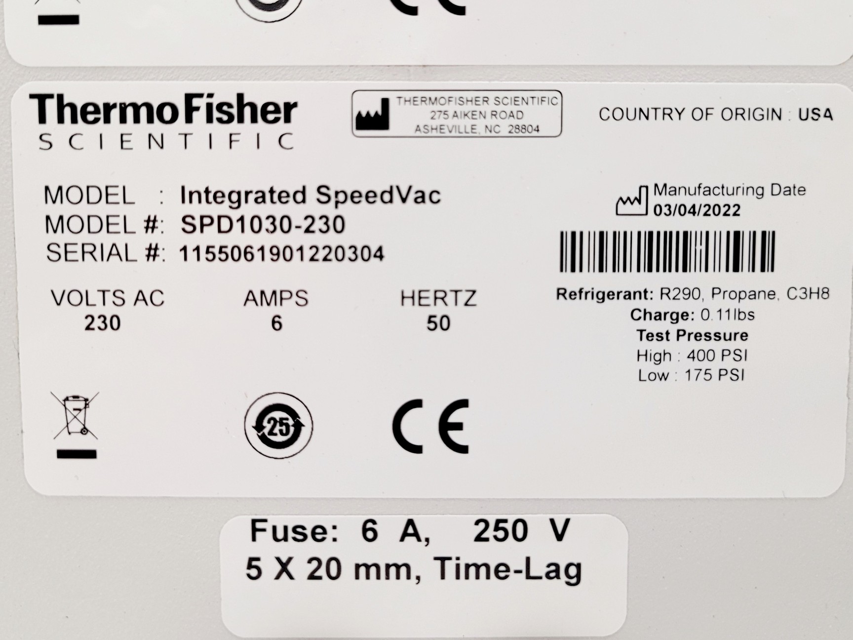 Image of Savant SpeedVac SPD1030 Integrated Vacuum Concentrator 2022 Lab