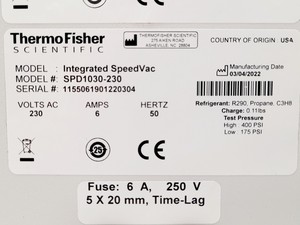 Thumbnail image of Savant SpeedVac SPD1030 Integrated Vacuum Concentrator 2022 Lab