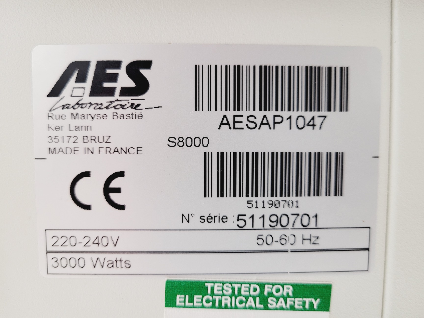 Image of ATS Laboratoire AES 8000 Media Steriliser