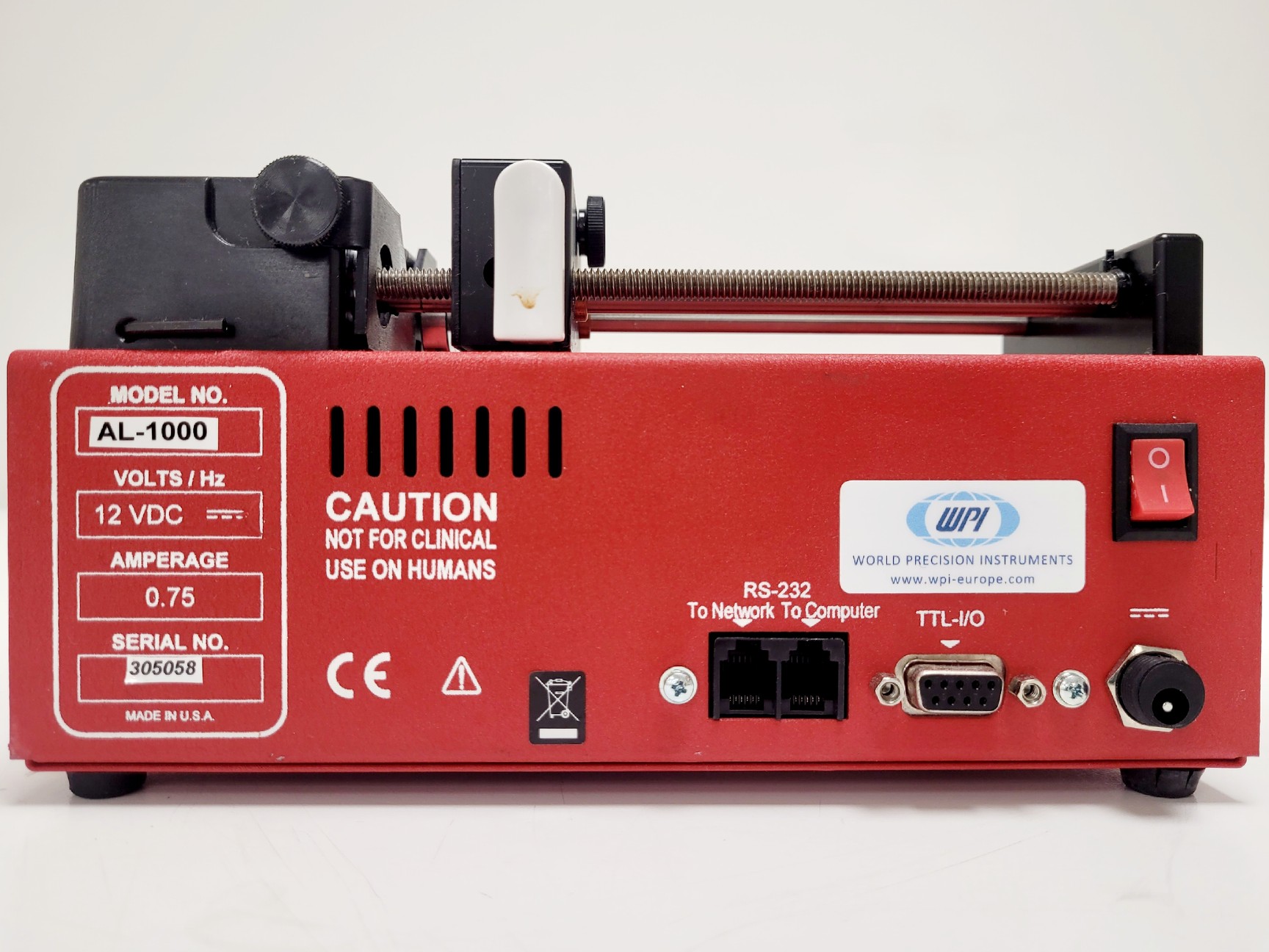 Image of WPI AL-1000 Aladdin SyringeONE Programmable Syringe Pump Lab