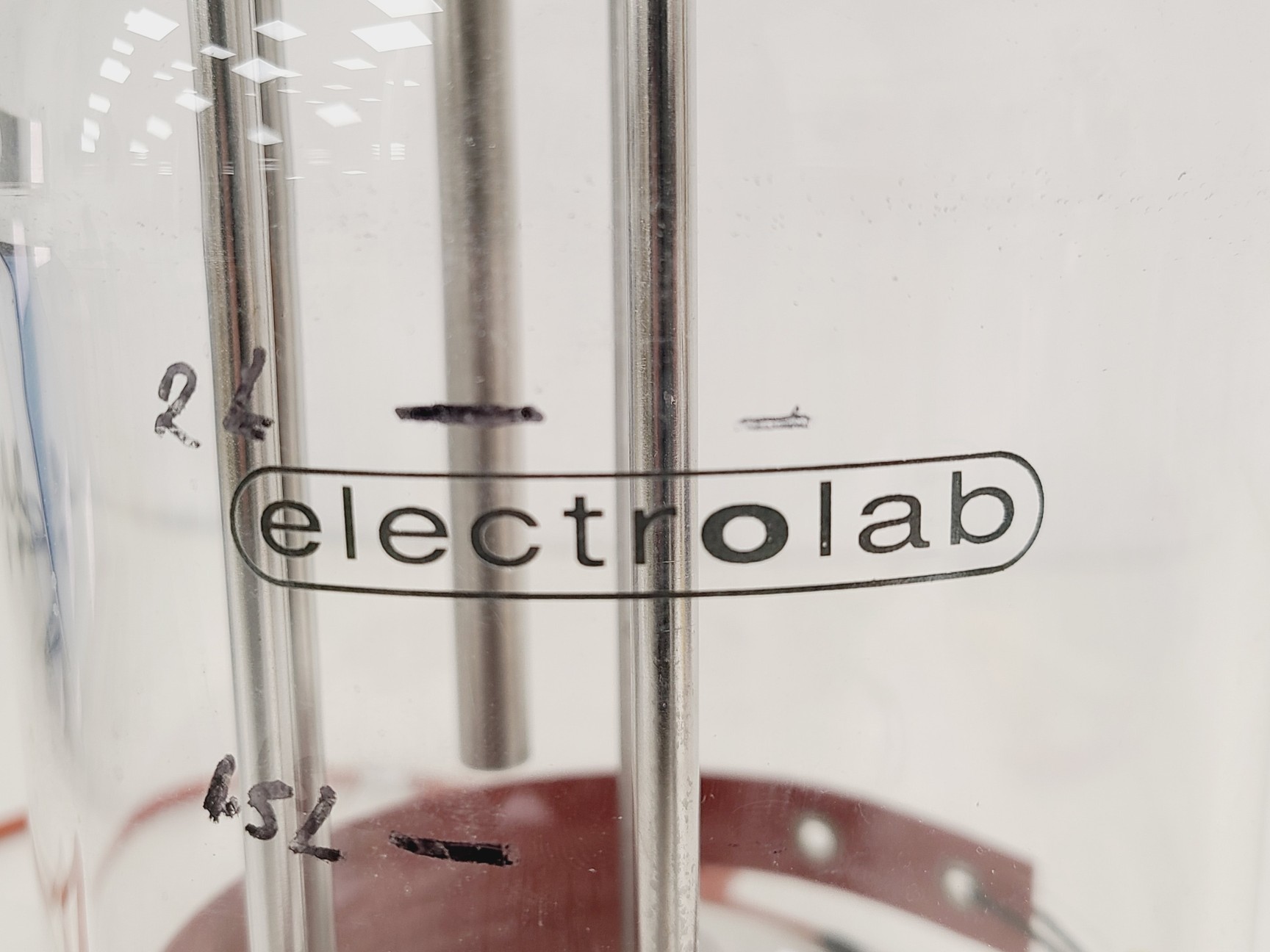 Image of Electrolab 2L Bioreactor Vessel with Head Plate, Ports,Tube & Heated Jacket