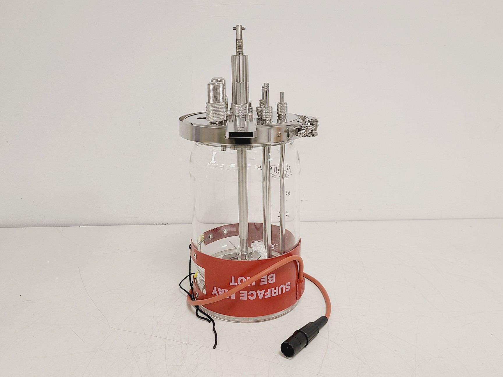 Image of Electrolab 2L Bioreactor Vessel with Head Plate, Ports,Tube & Heated Jacket