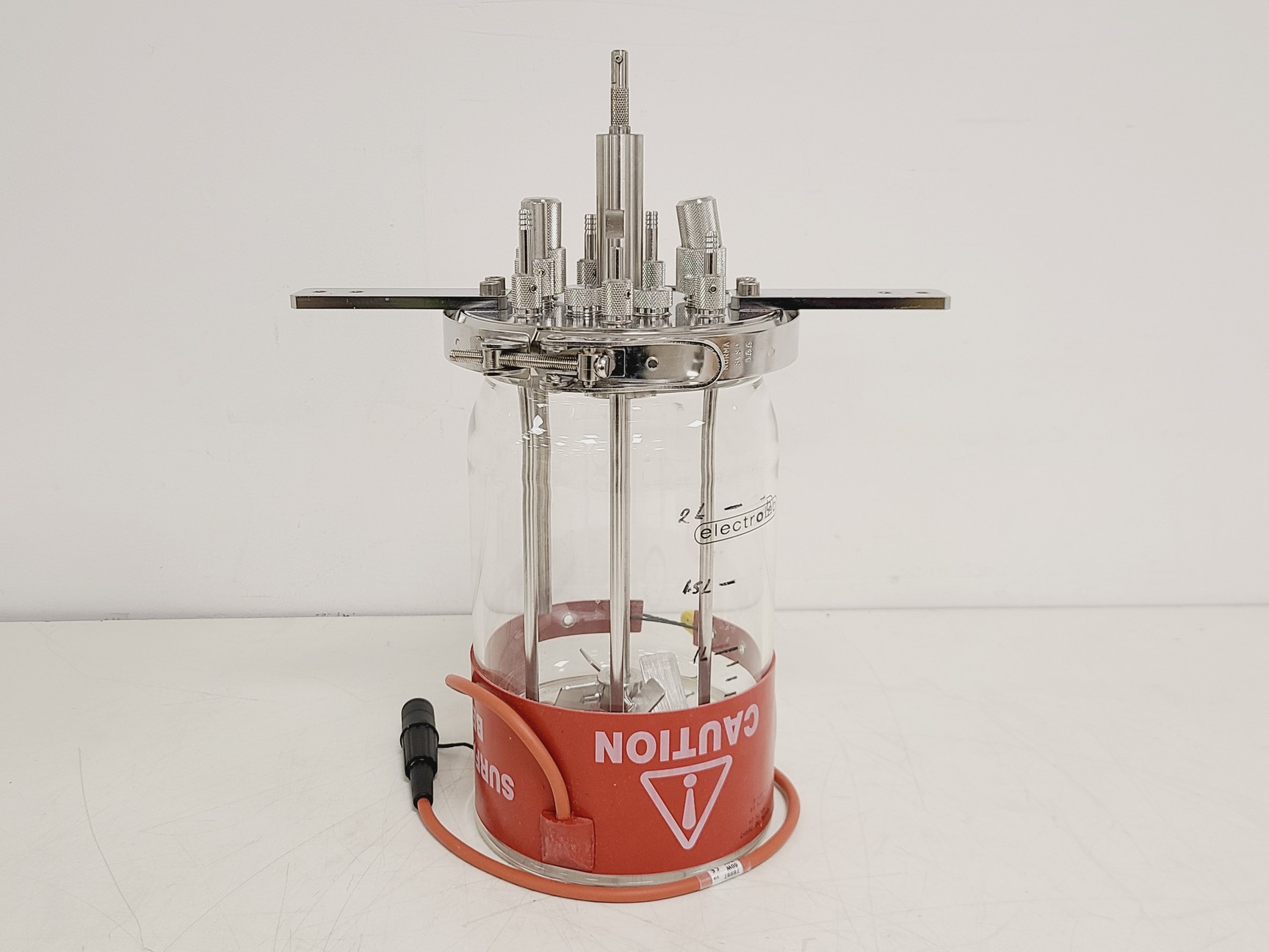 Image of Electrolab 2L Bioreactor Vessel with Head Plate, Ports,Tube & Heated Jacket