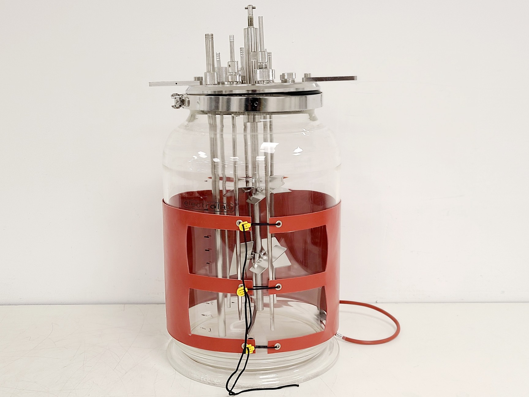 Bioreactor Tube Electrolab 10L Bioreactor Vessel w/ Head Plate, Ports, Tube, Heated ...