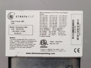 Thumbnail image of Stratasys Dimension Elite 3D Printer PN - 180-00105 Spares/Repair