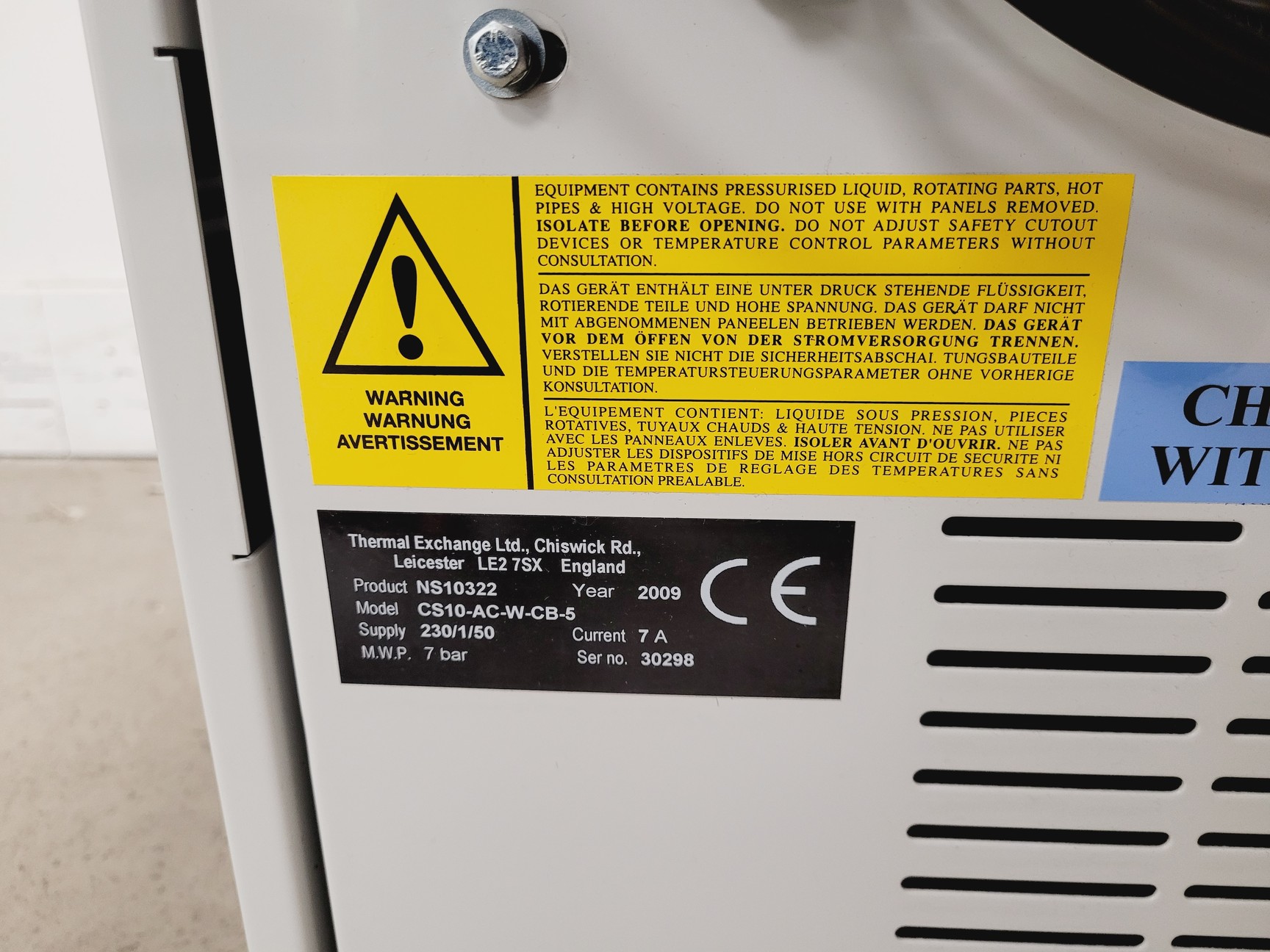 Image of Thermal Exchange Water Chiller Model - CS10-AC-W-CB-5