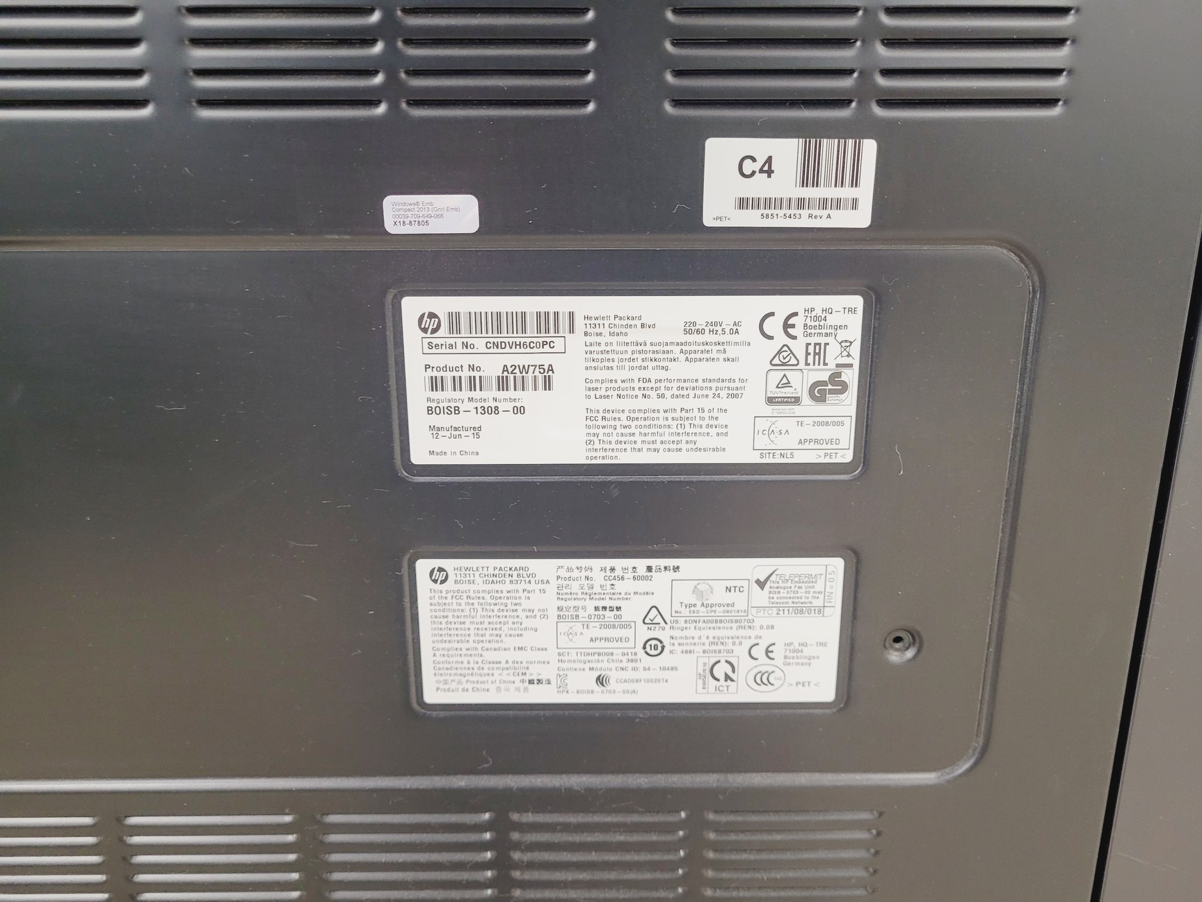 Image of HP Colour Laser Jet Flow MFP M880 Series Printer