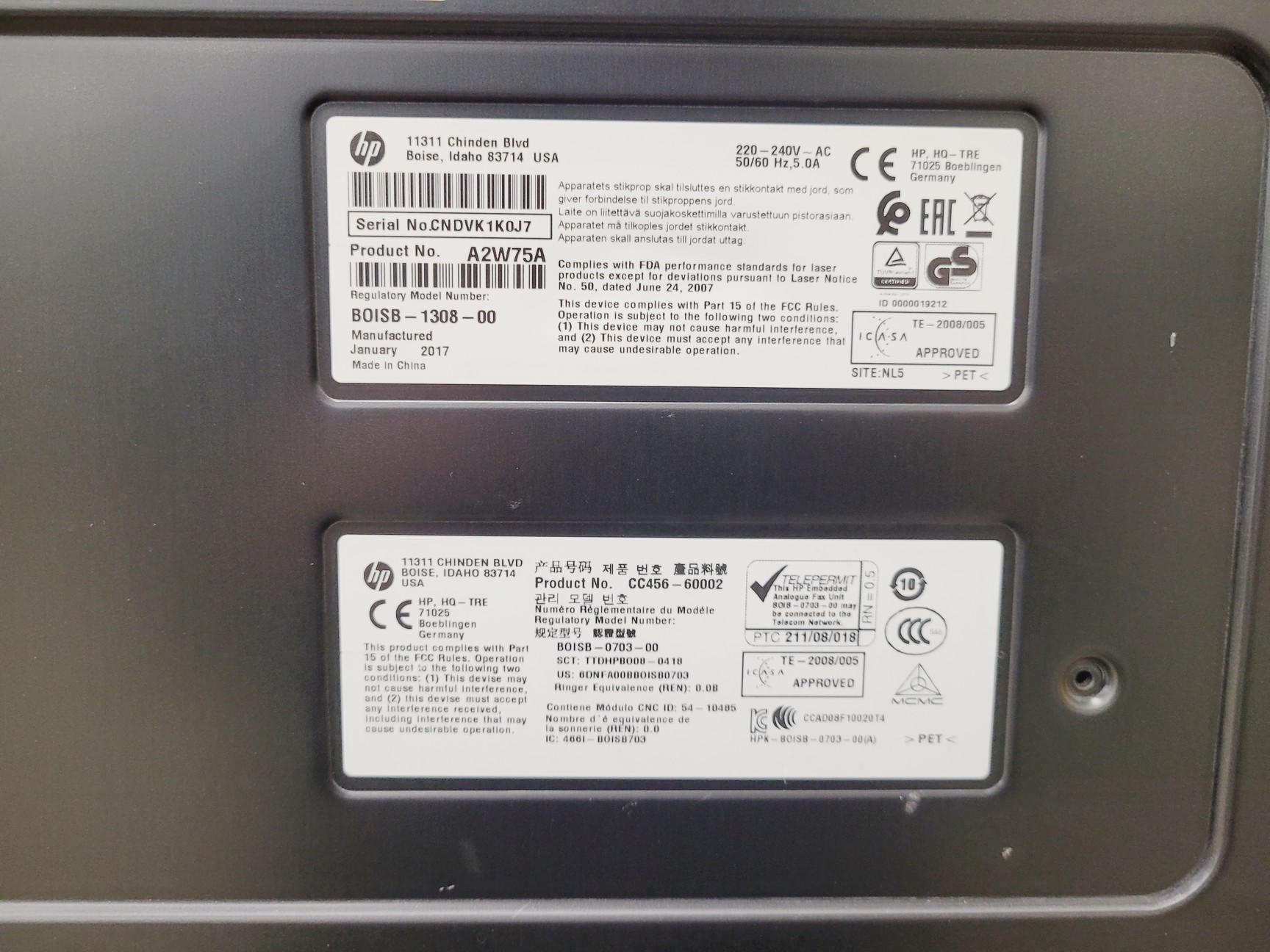 Image of HP Colour Laser Jet Flow MFP M880 Series Printer