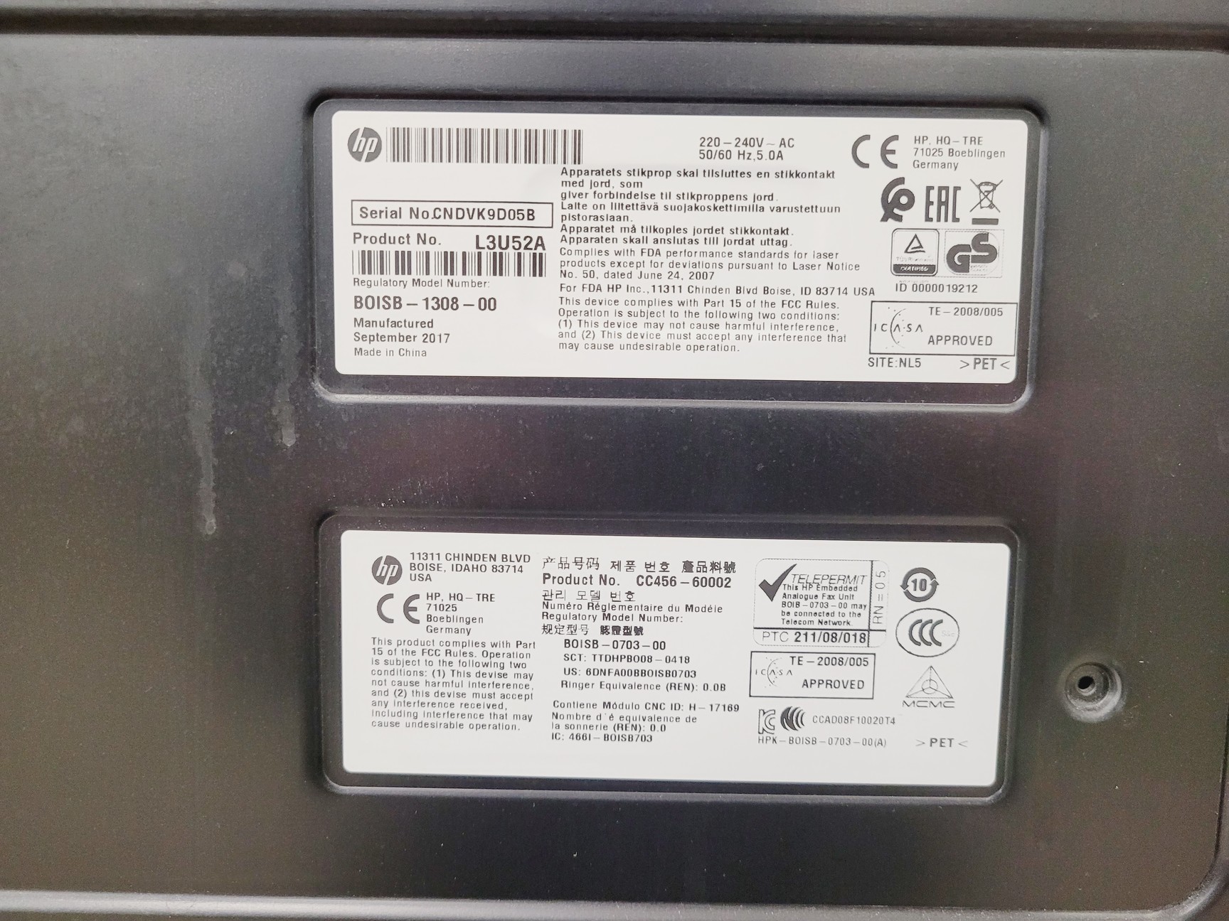 Image of HP Colour Laser Jet Flow MFP M880 Series Printer