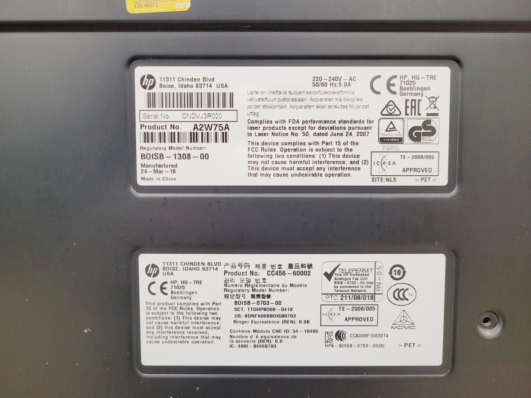 Image of HP Colour Laser Jet Flow MFP M880 Series Printer