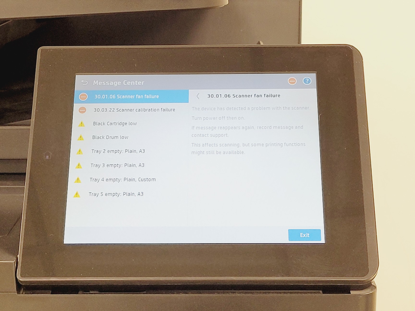 Image of HP Colour Laser Jet Flow MFP M880 Series Printer