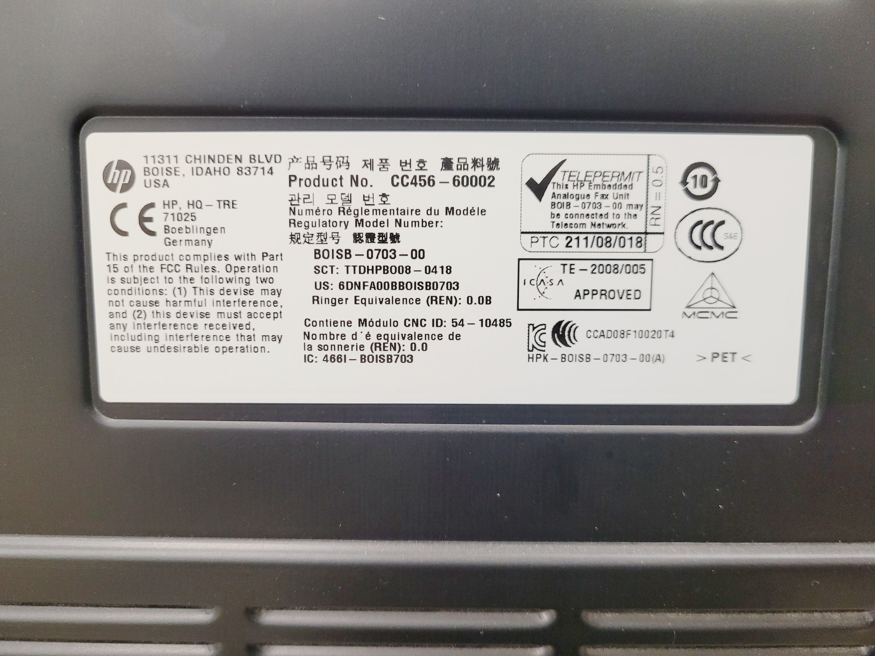 Image of HP Colour Laser Jet Flow MFP M880 Series Printer