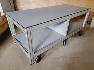 Image of MBS LTD Grey Trespa Table on Wheels Laboratory Benching 180x80x76 cm 