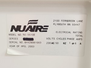 Thumbnail image of NU-5500E Air jacket CO2 incubator with Heat Sterilization Cycle