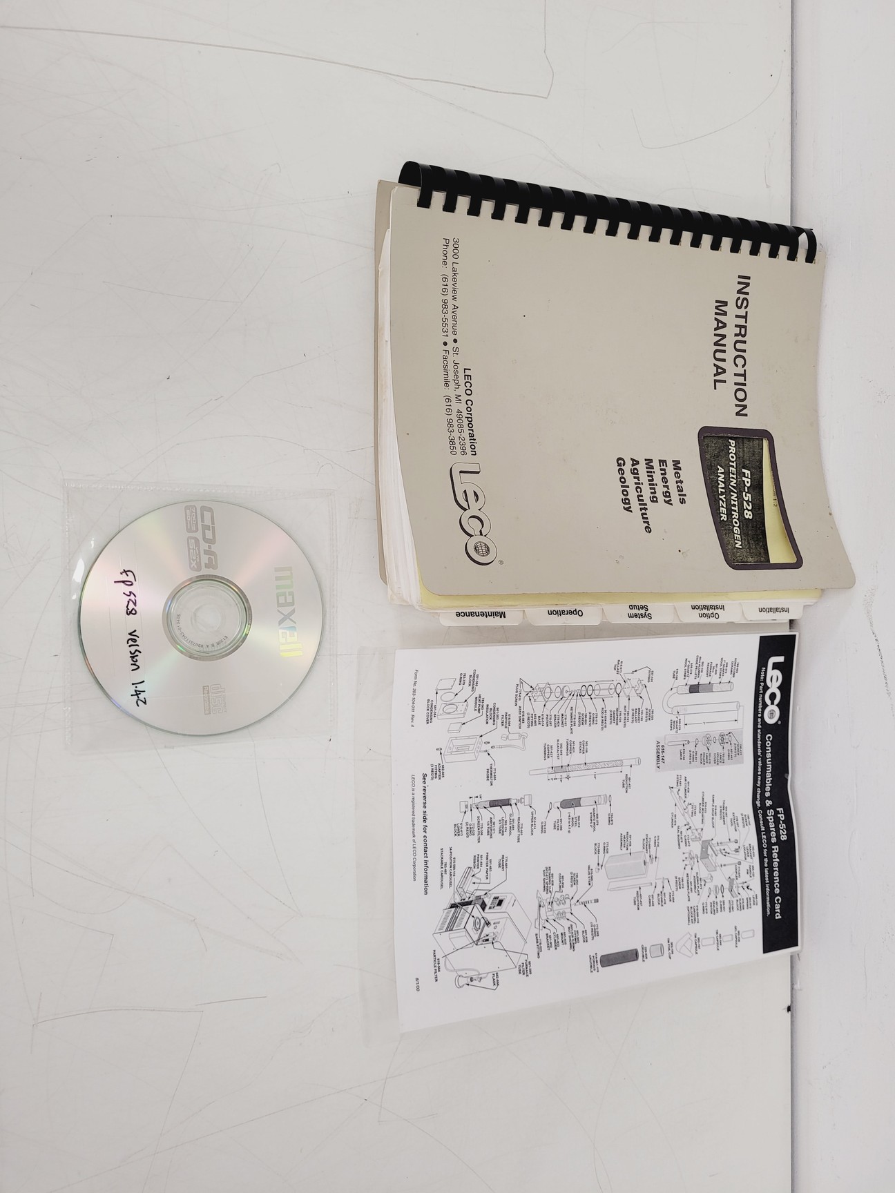 Image of Leco FP-528 Nitrogen/Protein Determinator w/ Service Kit, Software and Manual