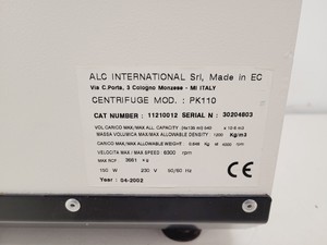 Thumbnail image of ALC PK110 Benchtop Centrifuge