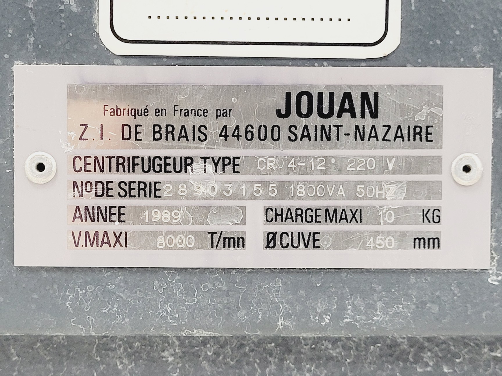 Image of Jouan Large Benchtop Centrifuge CR412