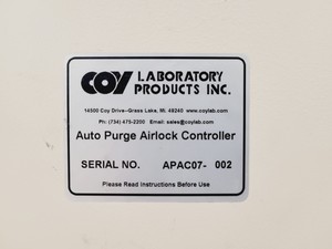 Thumbnail image of Coy Air Products Oxygen Controller and Air Lock Purge, Series 16A