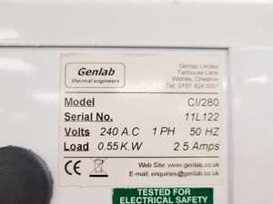 Thumbnail image of Genlab CL-280 Incubator Spares/Repair Lab