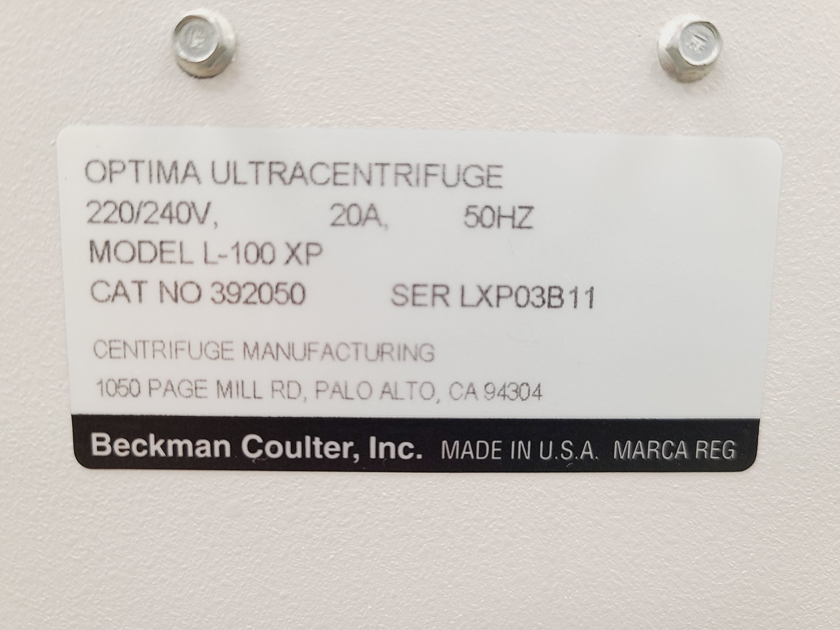Image of Beckman Coulter Optima L-100 XP Ultracentrifuge