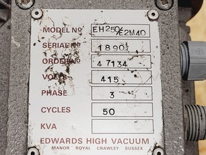 Thumbnail image of Edwards EH240/E2M40 High Vacuum Booster & Leybold 16830 Ruvac Adapter