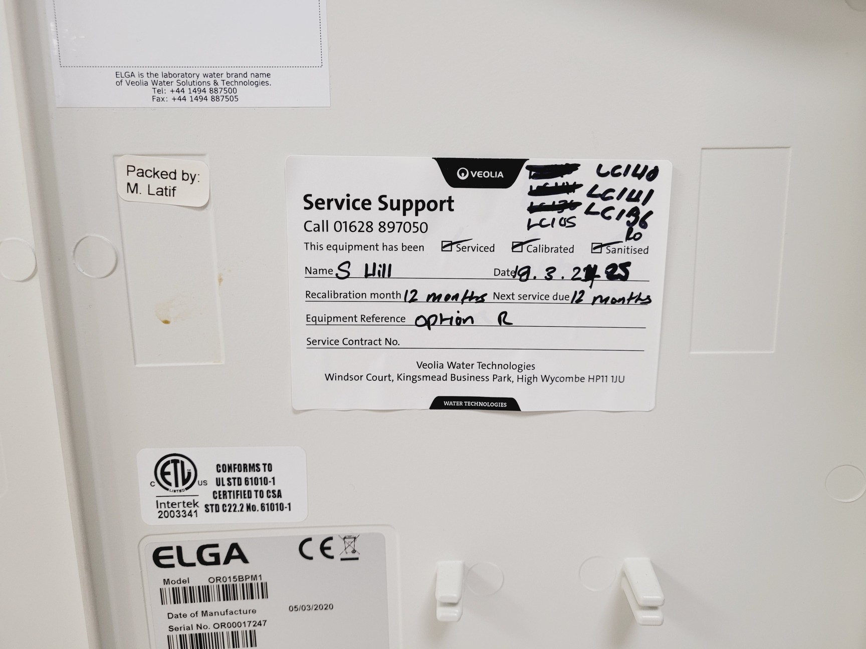 Image of ELGA Option R15 Water Purifier Model OR015BPM1 2020