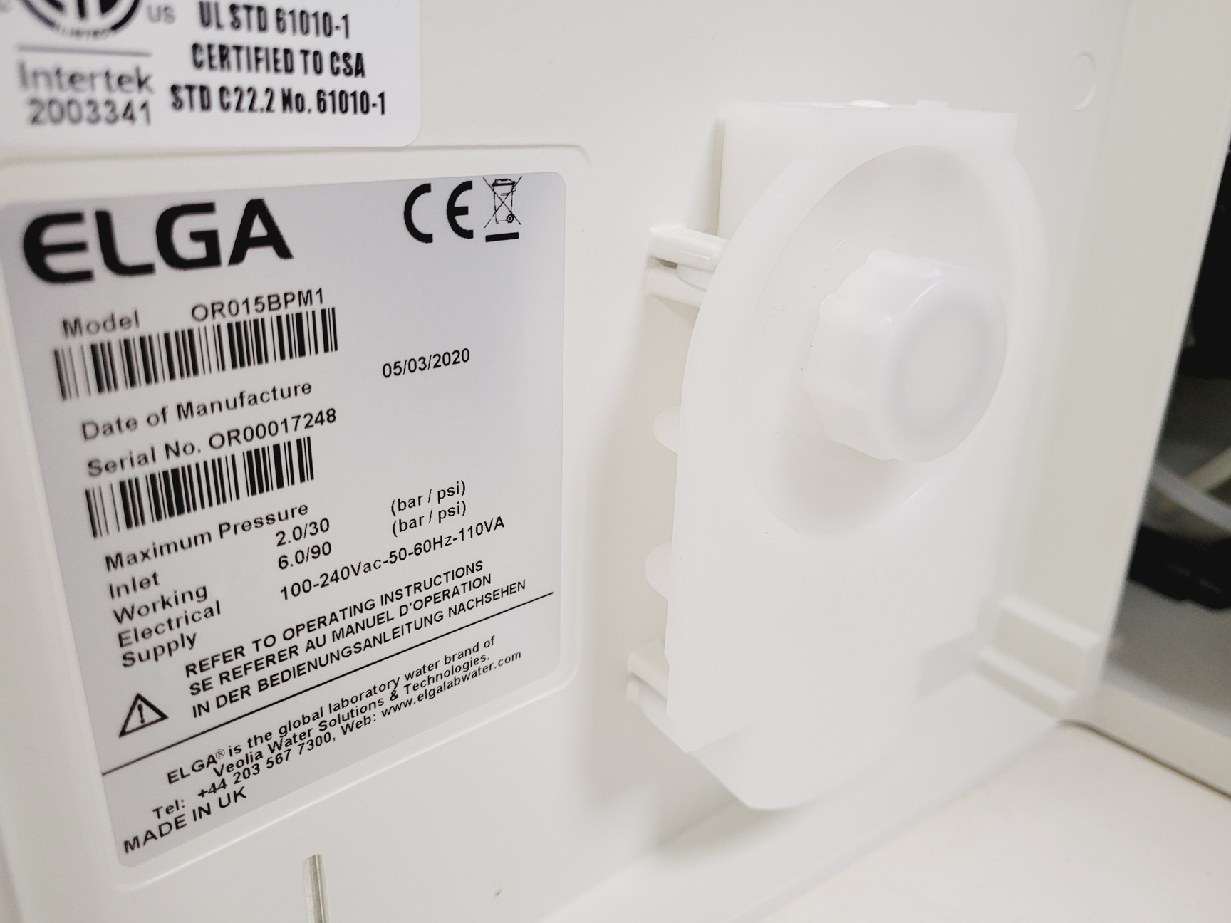 Image of ELGA Option R15 Water Purifier Model OR015BPM1 2020