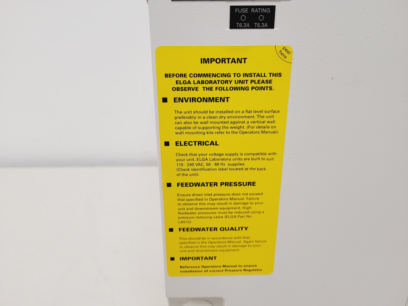 Image of ELGA Purelab Option-Q 15 Model OQ015BPM1 2019