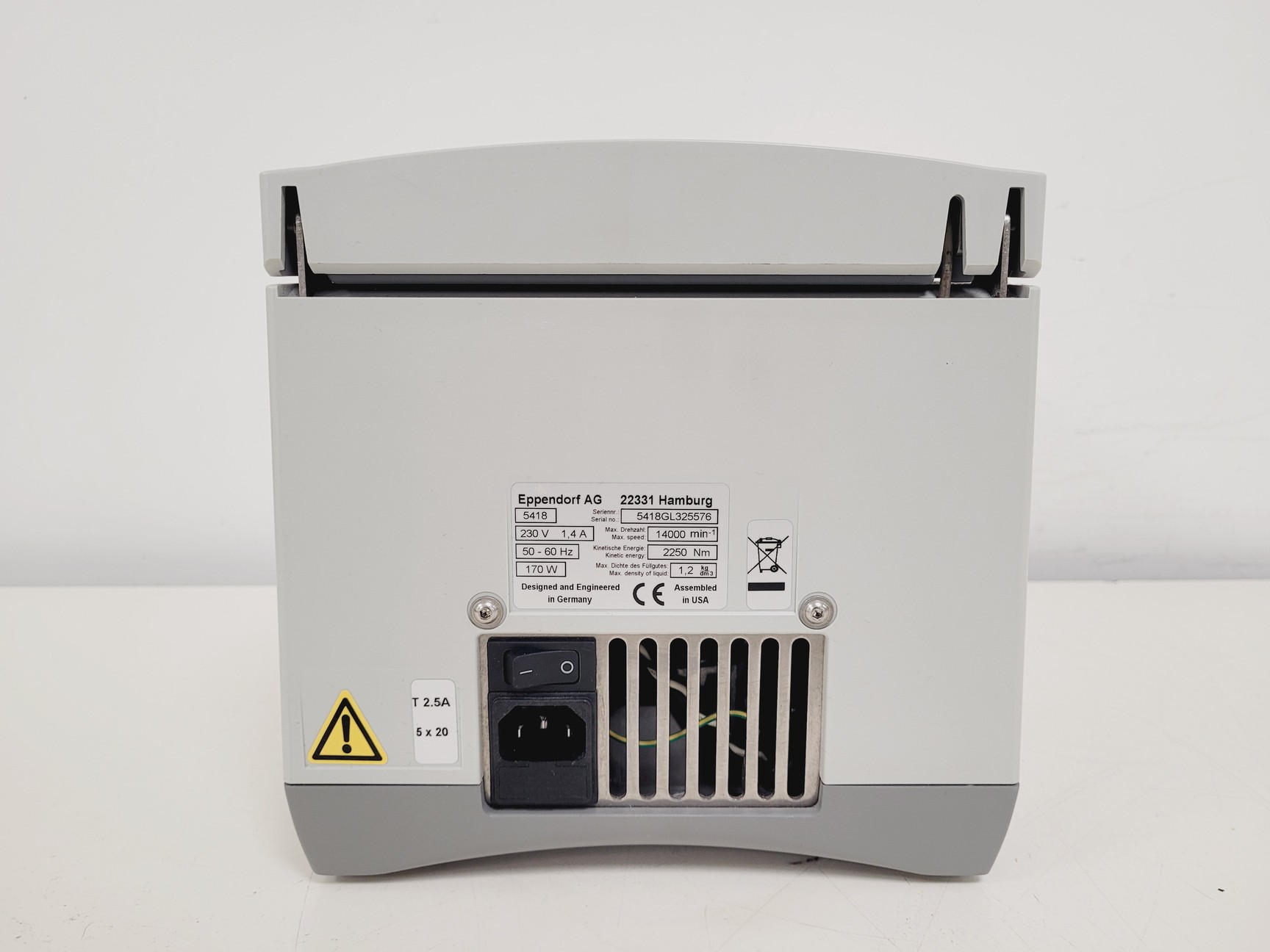 Image of Eppendorf Centrifuge 5418 with Manuals and Accessories