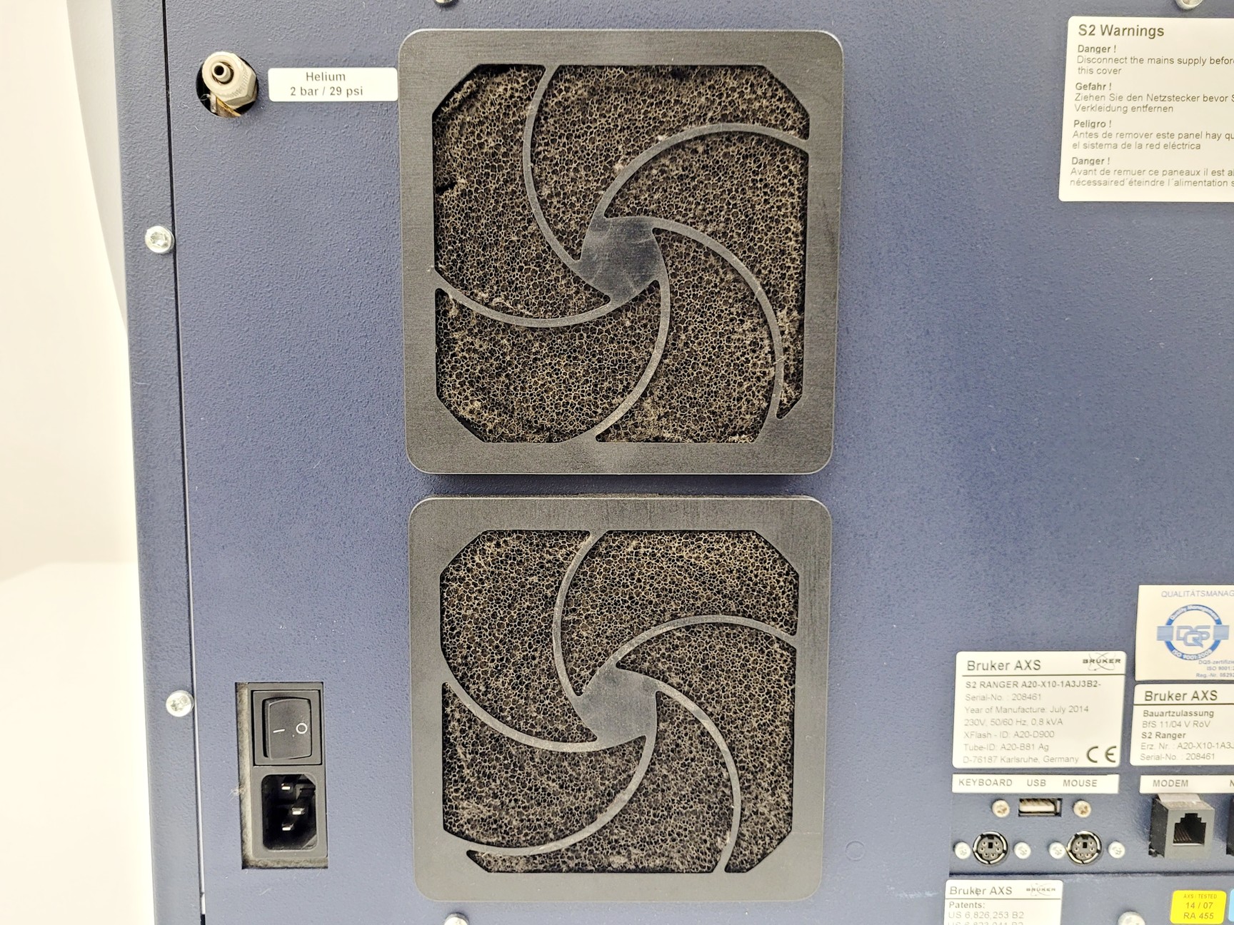 Image of Bruker AXS S2 RANGER X-Ray Fluorescence Spectrometer Lab