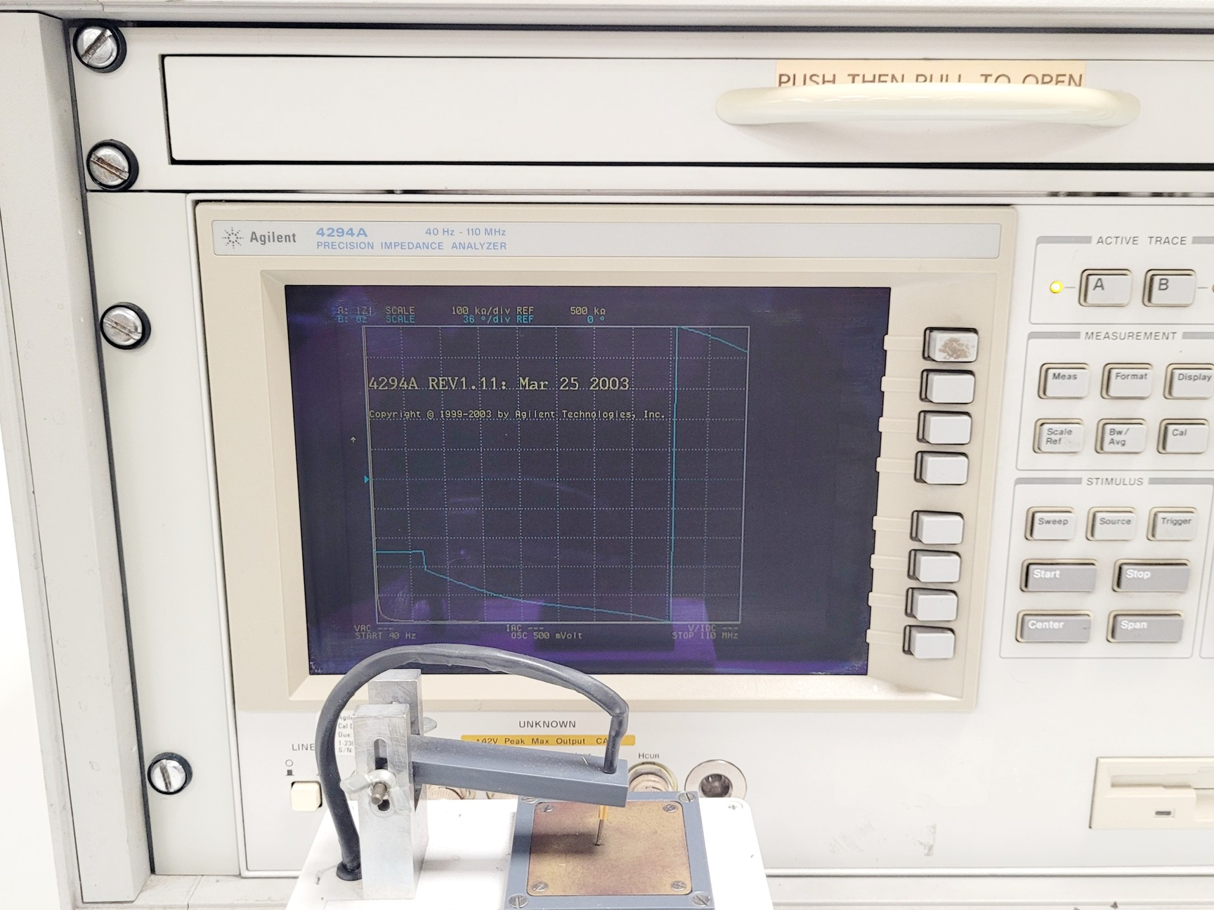 Image of Agilent 4294A Precision Impedance Analyser Lab