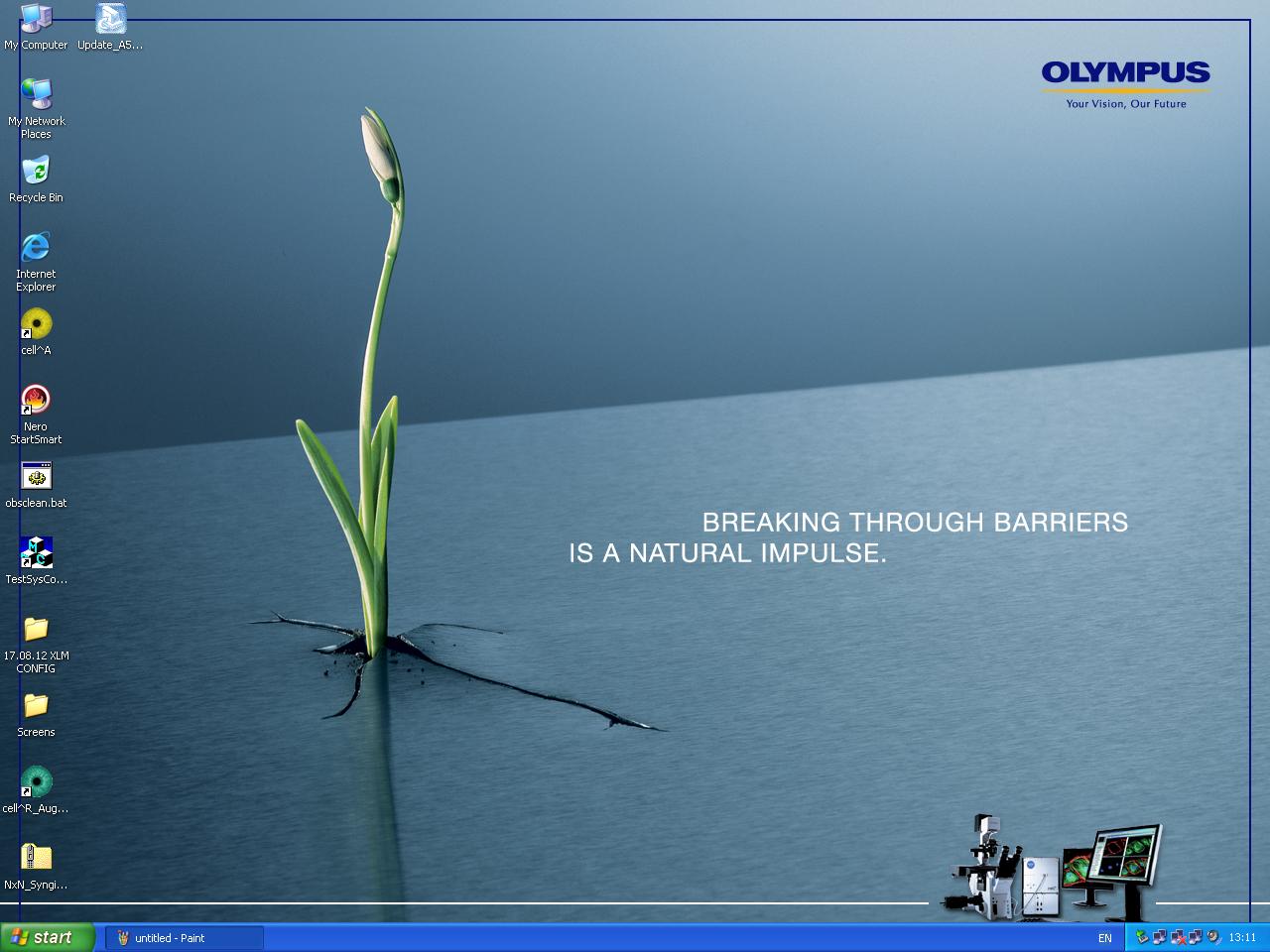 Image of Olympus IX81 with Olympus MT20 Cell IR System