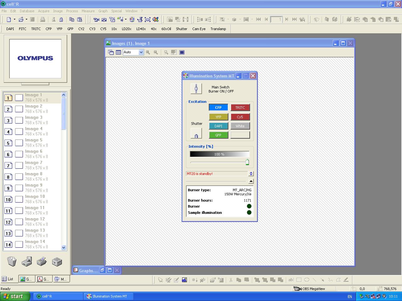 Image of Olympus IX81 with Olympus MT20 Cell IR  w/ Software - Complete System