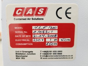 Thumbnail image of CAS HLF 1200 Horizontal Laminar Flow Cabinet 120x75x130 cm Lab